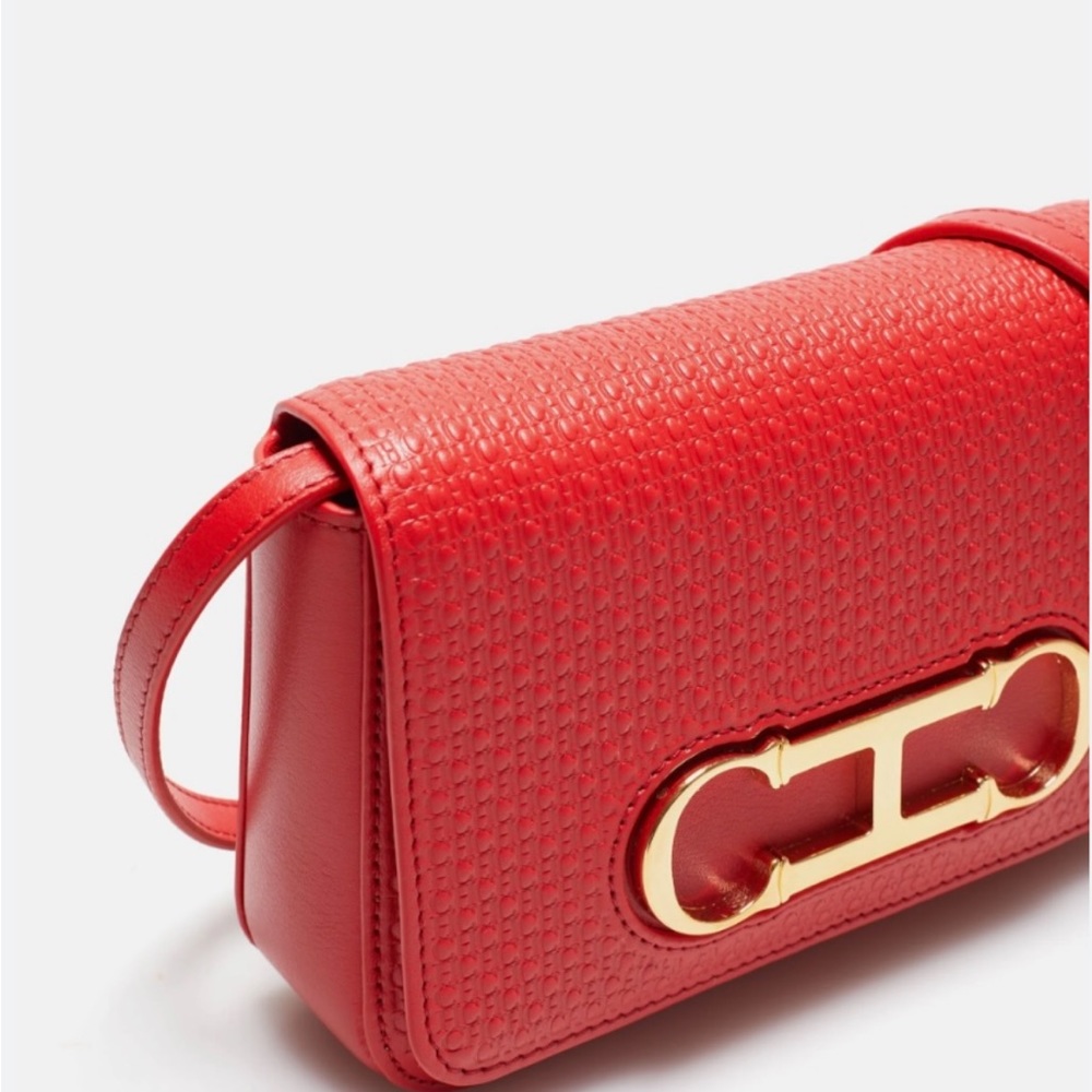 Carolina Herrera Insignia Small Red Crossbody